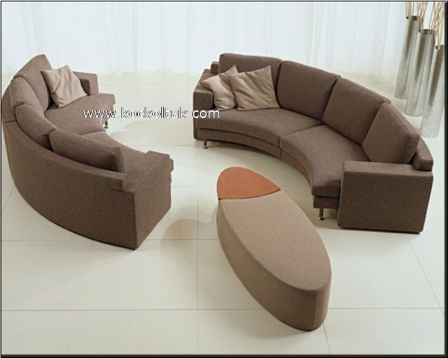 Kavisli oval koltuk modern tasarım Elips Köşe Koltuk Takımı